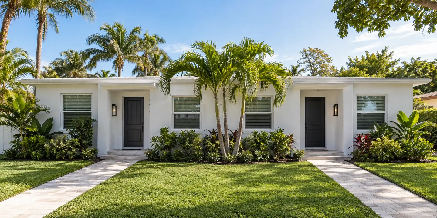Illustrative South Florida duplex rental property